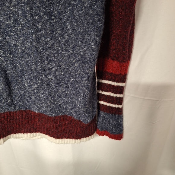 Women's Blue and Red Cardigan Sweater Preppy 60s Dance Vibes. Costume - Picture 4 of 8